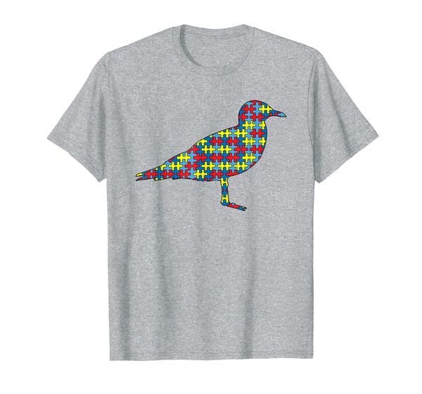 

booby autism awareness kids bird animal puzzle day mom gift t-shirt, White;black