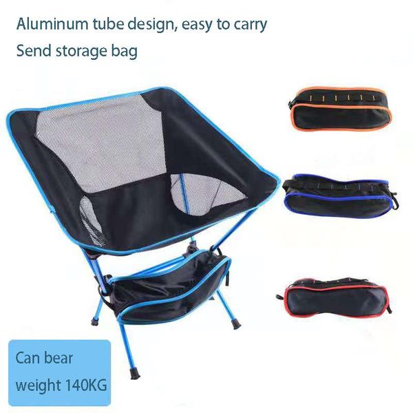 

camp furniture portable ultralight folding chair camping beach high load aluminiu fishing hiking picnic bbq seat outdoor tools