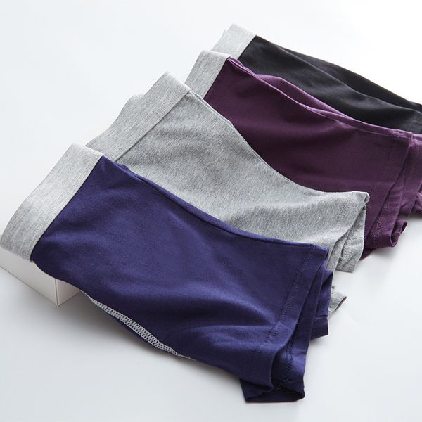 

men's underwear cotton boxers middle waist sports breathable shorts flat cornerpvu5 bs5u, Black;white