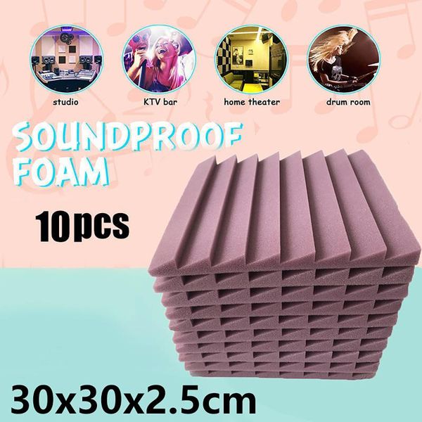 

wall stickers 2021 10pcs acoustic foam panel sound sabsorption sponge studio ktv soundproof colorful fast delivery