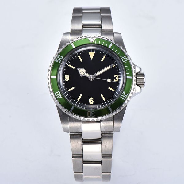 

40mm automatic mechanical men watch stainless steel black iron plate aluminium, Slivery;brown