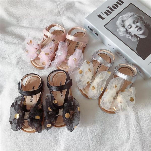 

sandals capsella kids summer shoes 1-6 years baby girls princess beach bow tie dress soft children 21-30, Black;red