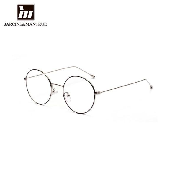 

fashion sunglasses frames round titanium retro flat mirror female myopia frame small glasses male pink quality, Black