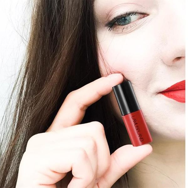 

lip gloss women makeup 12 colors matte lipstick waterproof long lasting non-stick cup non-fading glaze tool