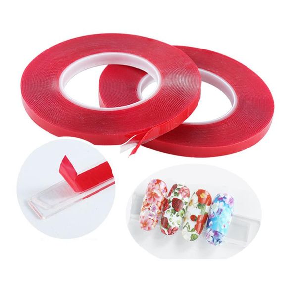 

stickers & decals 5/10rolls 10m*1cm nail acrylic double sided adhesive tape sticker false waterproof traceless manicure salon tools, Black