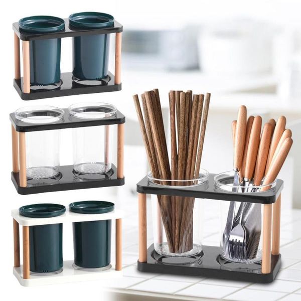 

chopsticks detachable chopstick holder spoon storage rack kitchen organizer cutlery drainer stand for