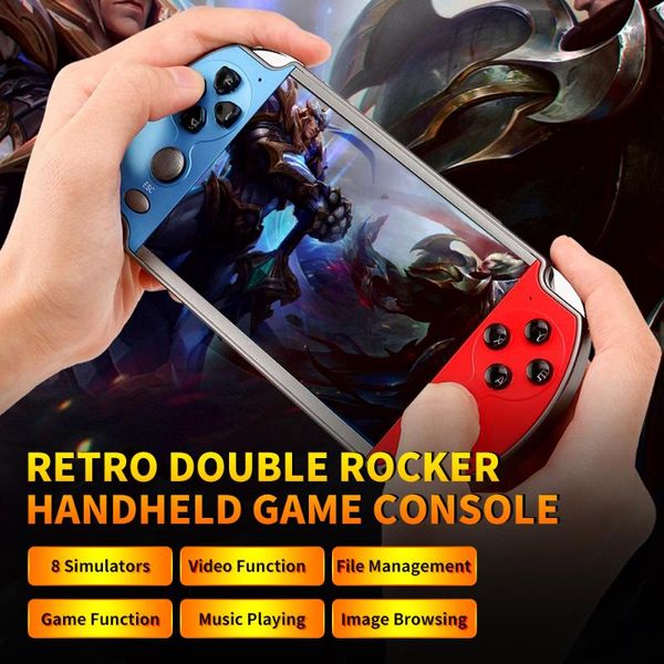 

portable game players console retro double rocker handheld with eight simulators hd screen 8g memory support tf expansion av output