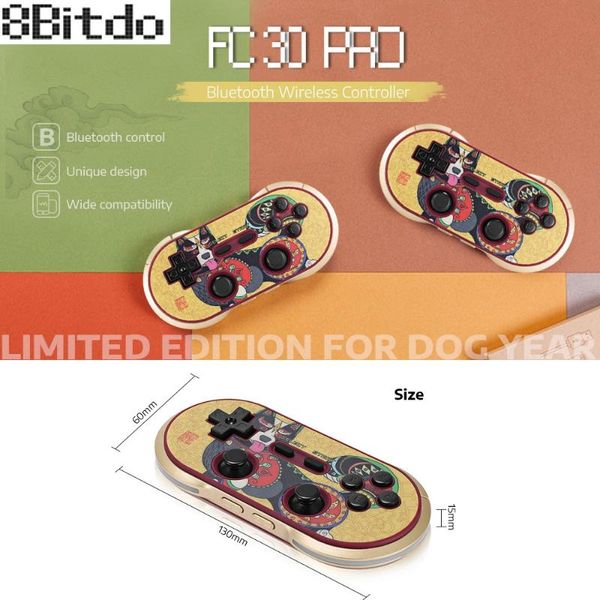 

game controllers & joysticks limited edition 8bitdo fc30 pro bluetooth wireless gamepad controller joystick for windows android macos steam