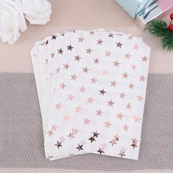

gift wrap 25pcs pentastar lovely fashion gold candy container paper bag baked food for wedding banquet party birthday