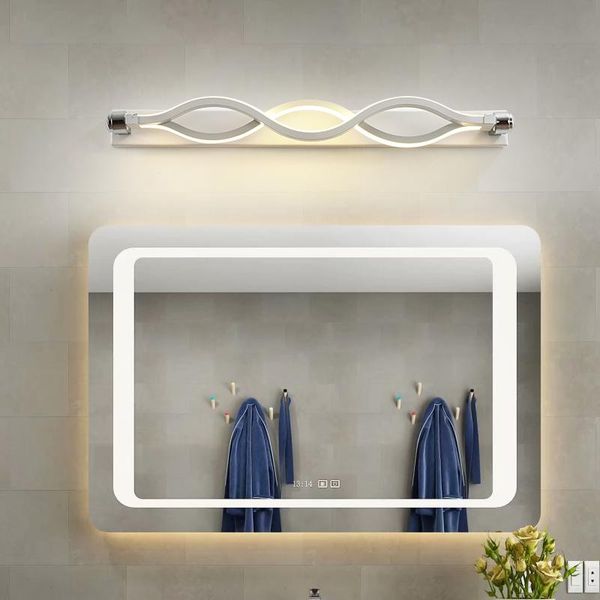 

wall lamp ac110-220v l46cm 53cm modern minimalist led mirror light stainless steel front bathroom vanity toilet lights