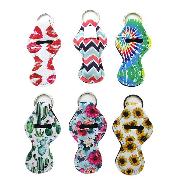 

portable printed key ring hand sanitizer wristbands lipstick sleeve sbr, Silver