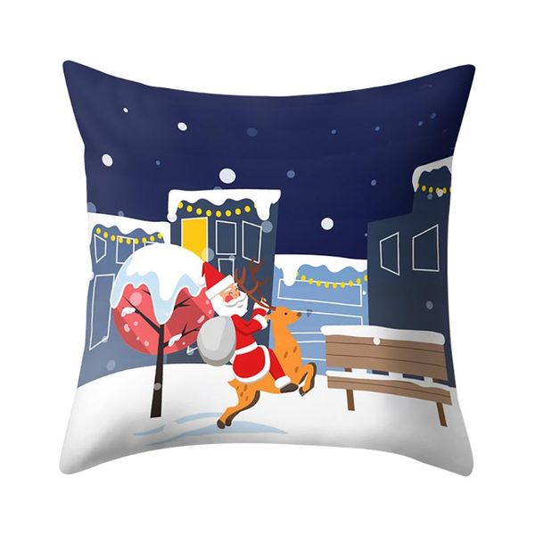 

pillow case christmas santa claus cushion cover red pillowcase sofa cases seat car home decor