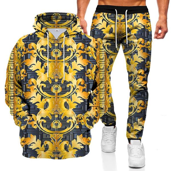 

men's hoodies & sweatshirts 2021 3d printing long sleeve sweater geometric technology set pattern autumn casual soft and comfortable, Black
