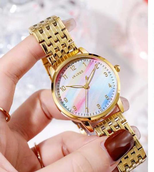 

sichu1- aaa+new casual 32mm watch female rainbow color quartz movement temperament ladies waterproof, Slivery;golden