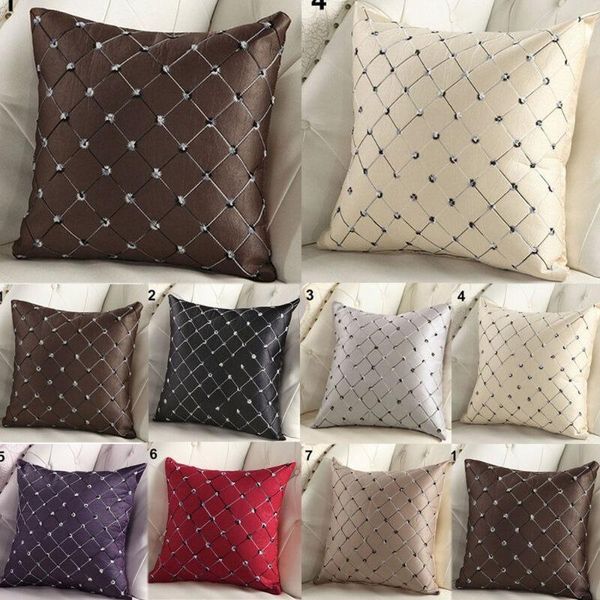 

pillow case luxury embroidery square throw cushion cover sofa car home decor 17"