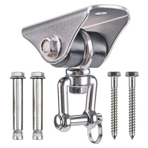 

silent 360Â°rotating swing hanger, stainless steel heavy-duty swing hook, for concrete, porch yoga hammock gym