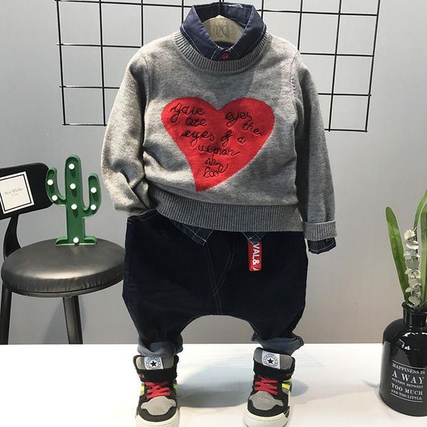 

cardigan children's knitted sweaters brand baby boy infants cotton heart printed long sleeves knitting outwear thin jacket, Blue