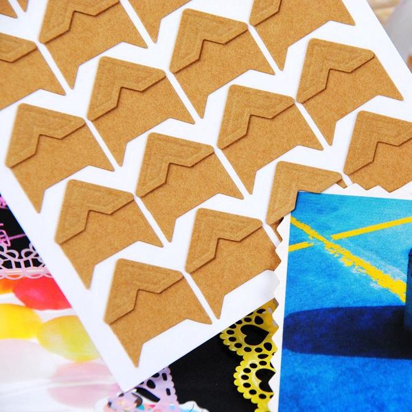 

frames and mouldings 120 pcs po corner stickers vintage kraft paper for diy frame decoration scrapbooking