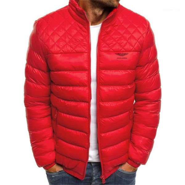

men's down & parkas aston martin autumn and winter printing logo slim padded jacket casual thick warm cotton male ab5, Black