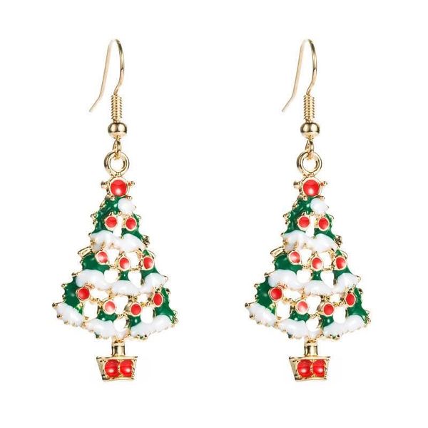 

dangle & chandelier christmas tree shape eardrop fashion design earring, Silver