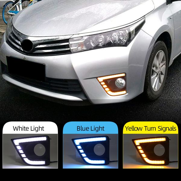1PAIR LED AUR LED Daytime Running Light per Toyota Corolla 2014 2015 2016 DRL Flowing Day Light Light Signal Light Light Lampada