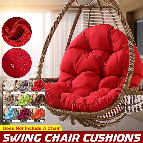 

9 colors waterproof egg chair seat pad cushion pillow soft furry fabric hammock swing chair cushion hanging indoor outdoor patio