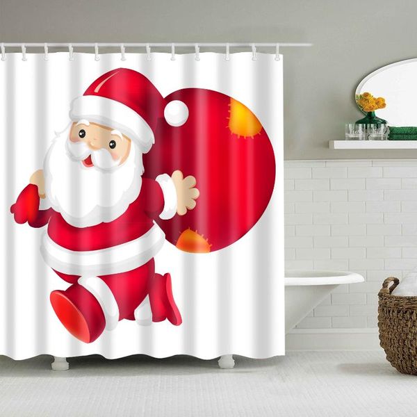 

shower curtains merry christmas santa claus snowman deer present bathroom frabic waterproof polyester curtain