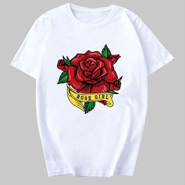

men casual harajuku flower mens t shirts printed tee female short sleeve for woman clothing, White;black