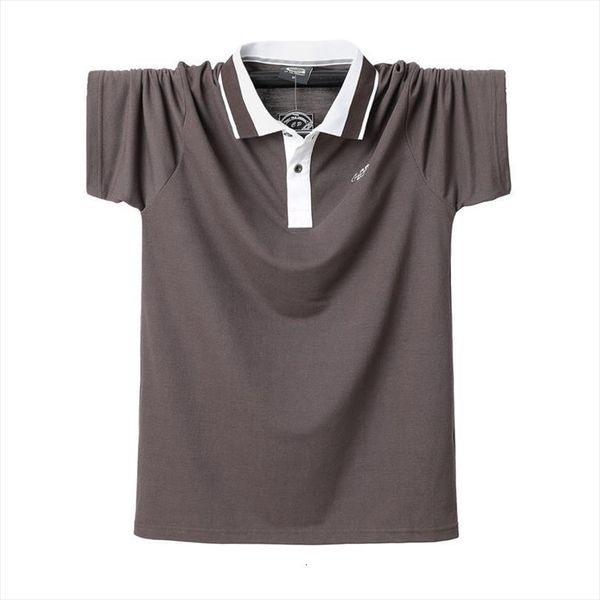 

striped shirts summer casual mens polos short sleeve shirt homme 5xl 6xl plus size business work men tees, White;black