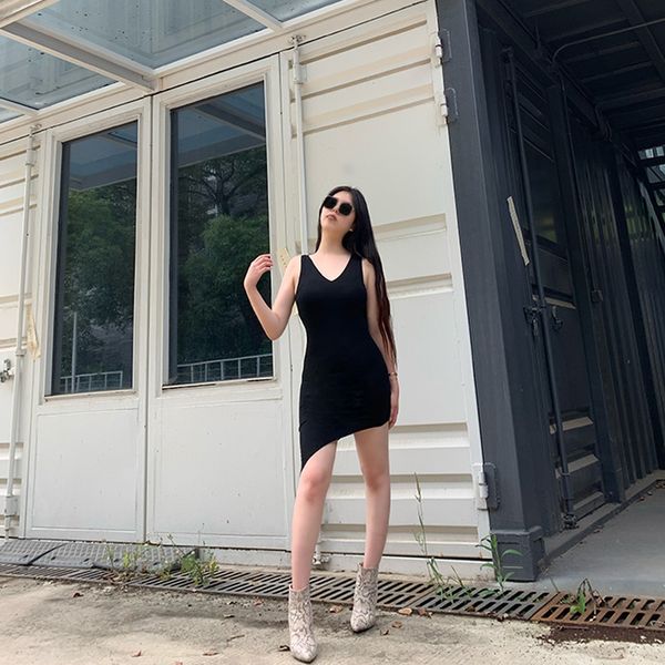 

fashion casual dress women skinny bandage bodycon sleeveless night party dress ladies short mini vestidos, Black;gray