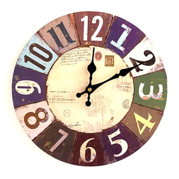 

wall clocks wooden brief design silent home cafe office decor