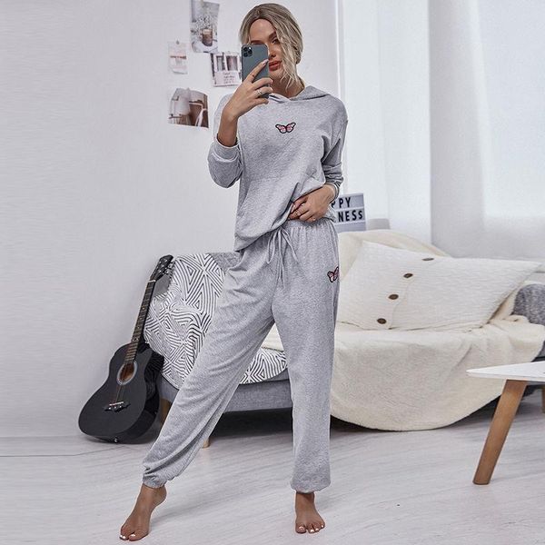 

women casual yoga set butterfly pattern om hoodie solid color breathable joggers pants beginner comfy naked feel tracksuits, White;red