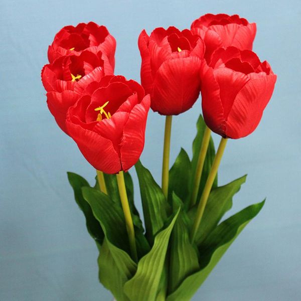 

decorative flowers & wreaths 10pcs artificial tulip bouquet real touch simulation for home wedding party decoration pography props