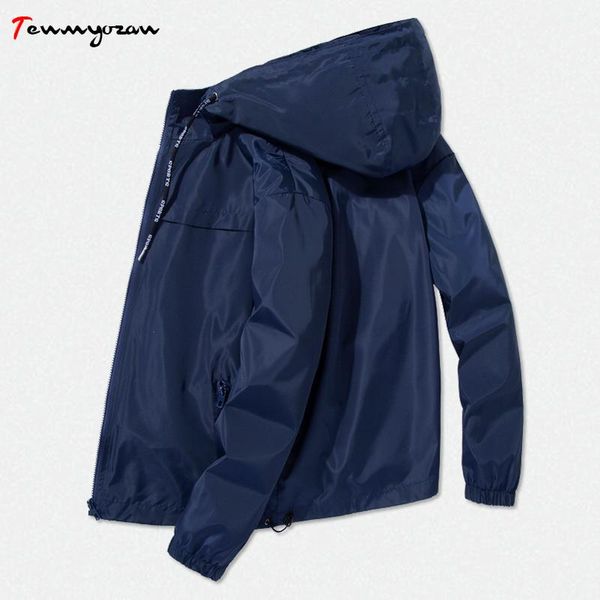 

men's jackets jacket men plus size 6xl 7xl 8xl spring autumn casual thin windbreaker mens hooded bomber coat streetwear boy zipper spor, Black;brown