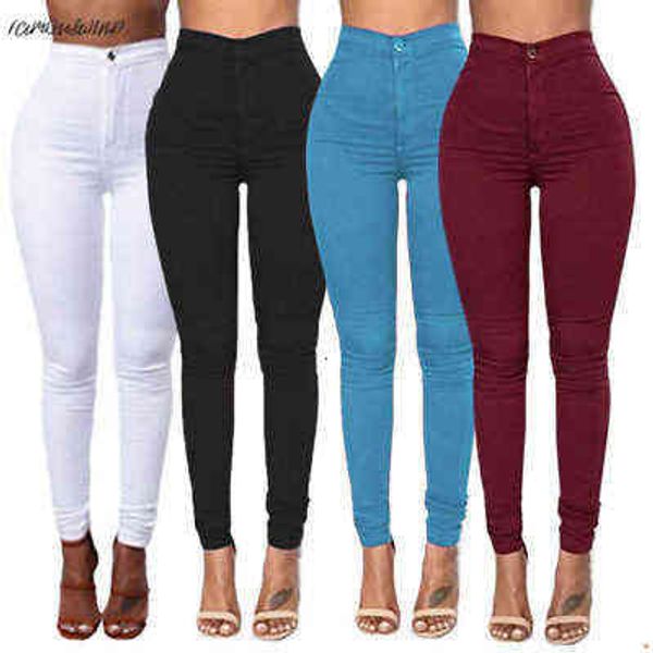 

waist high stretch jeans slim pants trouser women clothing pencil lady denim skinny pant s-3xl, Black;white