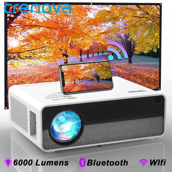 

projectors crenova q10 led projector full hd 1920*1080p android 10.0 wifi bluetooth support 4k video 3d home theater proyector beamer