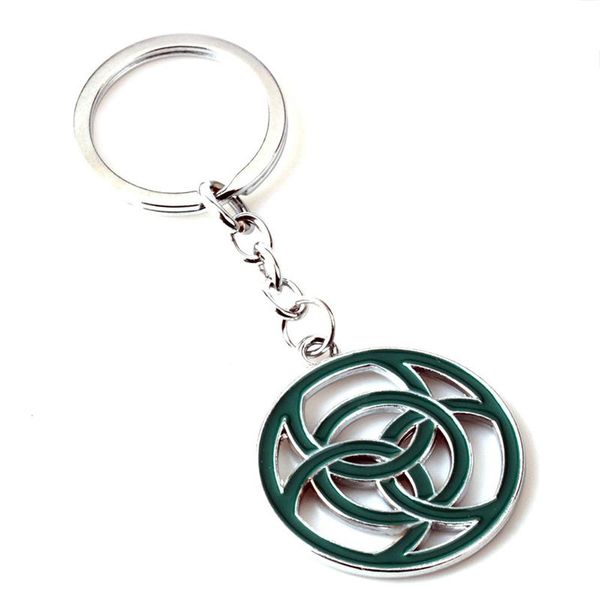 

keychains classic game horizon zero dawn keychain dark green symbol logo aloy keyring pendant women and men fans souvenir jewelry gift, Silver