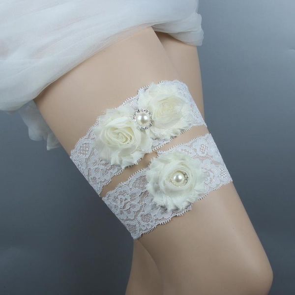 

handcrafted delicate women lace wedding sock tape comfortable chiffon with three applications and pearls, Black;white