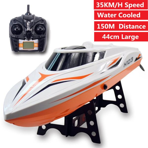 

2.4g rc racing boat 35km/h high speed built-in water cooling system remote control rc speedboat 150m rc distance kid water play