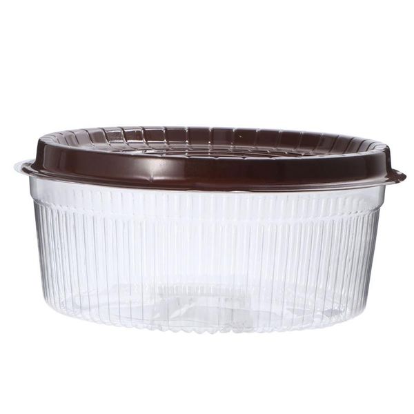 

gift wrap 20pcs transparent plastic cake pastries box 8 inch muffin holders cupcake cases boxes (black)
