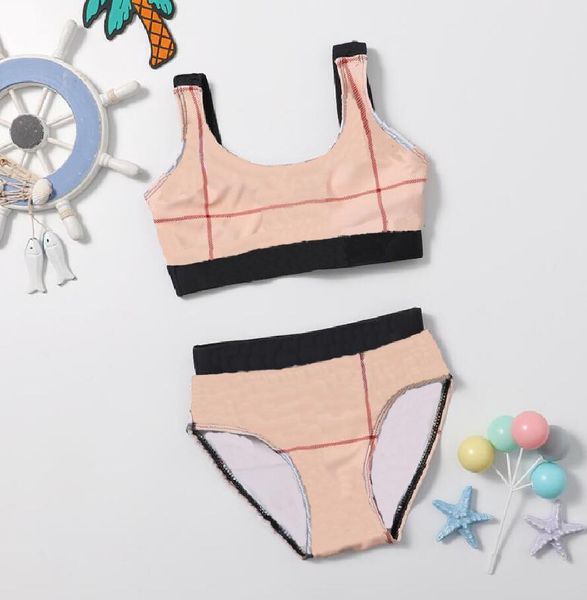 Baby Mädchen Designer Einteiler Badeanzüge Mode Brief Drucken Zweiteilige Bademode Kind Mädchen Luxus Bikinis Kinder Kleidung