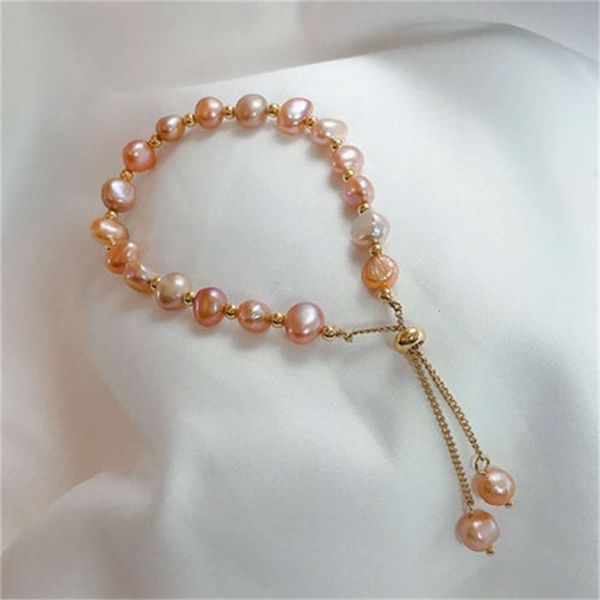 

strands baroque pearl bracelet design niche net red girl freshwater natural pearl bracelet, Black