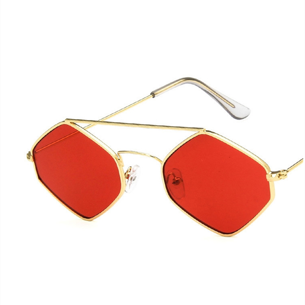

sunglasses metal frame thin polygon round custom logo as059, White;black