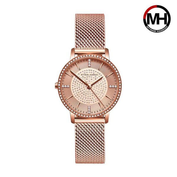 

luxury rose gold women's watches rhinestone stainless steel ladies bracelet watch waterproof fashion quartz wristwatch clock+box, Slivery;brown