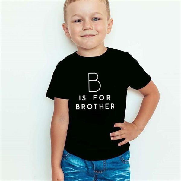 

b is for brother kids boys t shirts summer short sleeve announcement tshirts big to be sibling shirt clothes, Blue