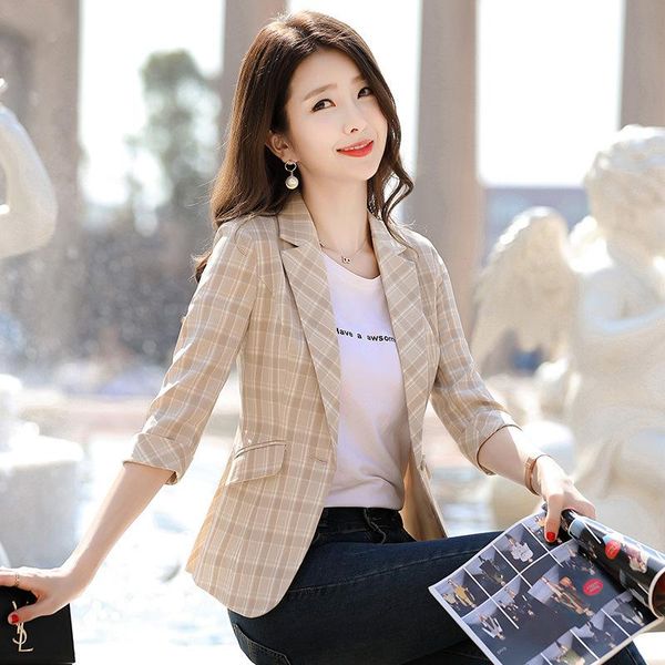 

cute japanese houndstooth cotton blazer school coat women winter elegant cropped blazer chaquetas para mujer jacket women eh50bl, White;black