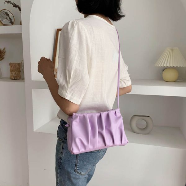 

hbp fashion 2021 pleated bag cute girl summer satchel