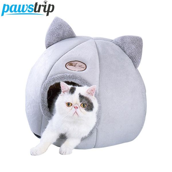 

cat beds & furniture winter bed warm pet house soft fleece small dog kennel removable puppy cushion mat nest cave