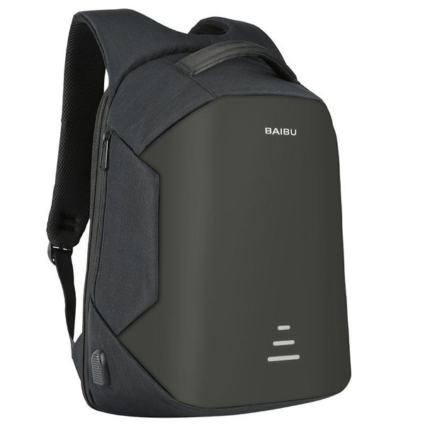 Backpack Anti-roubo estudante universitário USB Charging Business Computer Saco de viagem à prova d'água