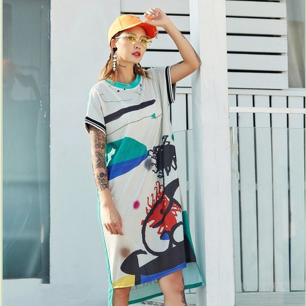 

2021 new women summer fashion high quatily female loose leisure printing es ladies street style short sleeve 2smt, Black;gray